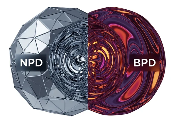 Abstract illustration of overlapping NPD and BPD traits.