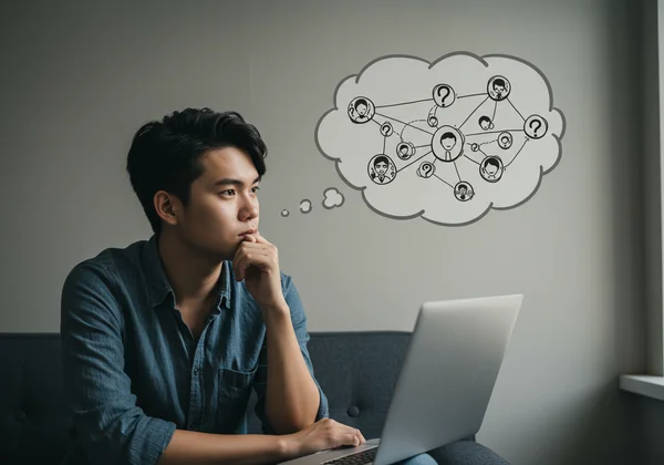 Person reflecting, seeking clarity about a confusing relationship