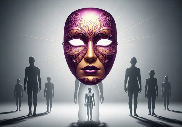 Visual representation of NPD core traits and hidden insecurity.