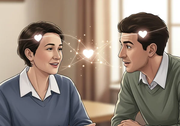 Two people engage in active listening for deeper connection