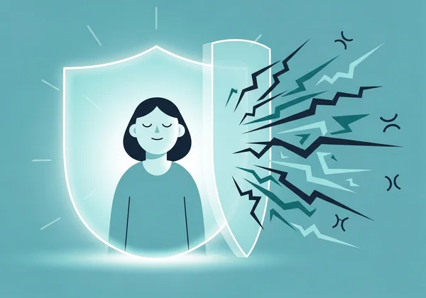 Illustration of setting boundaries with a narcissist