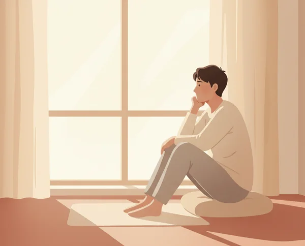 Person reflecting on relationship patterns