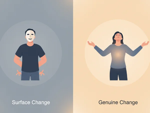 Surface change versus real change comparison