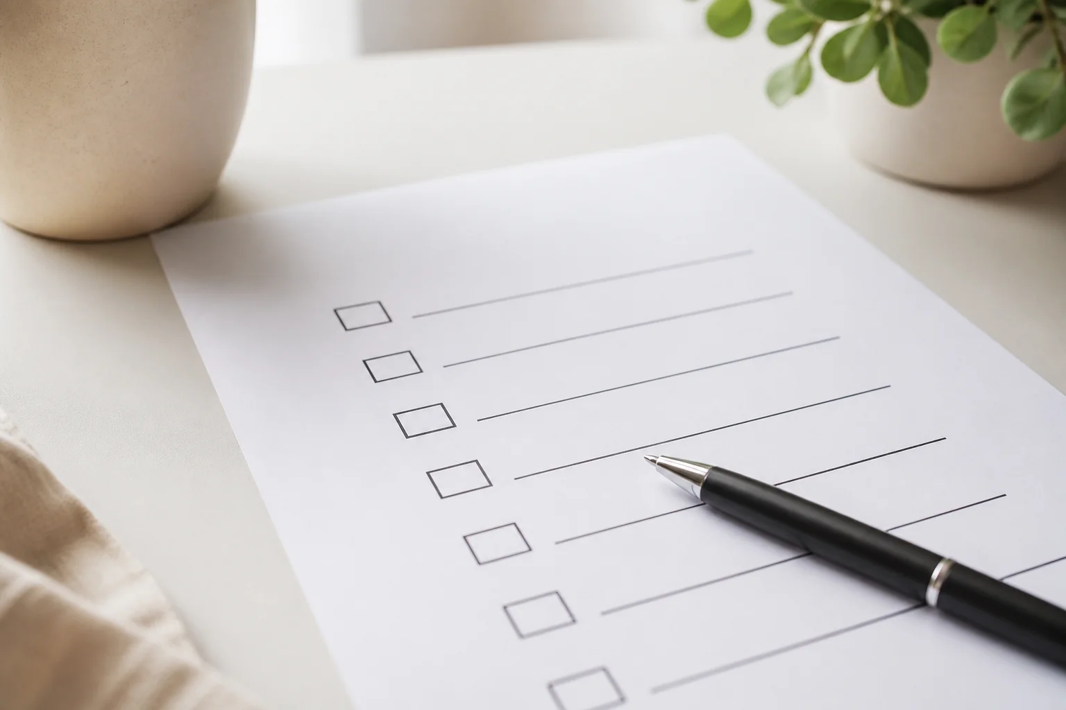 Self-reflection checklist